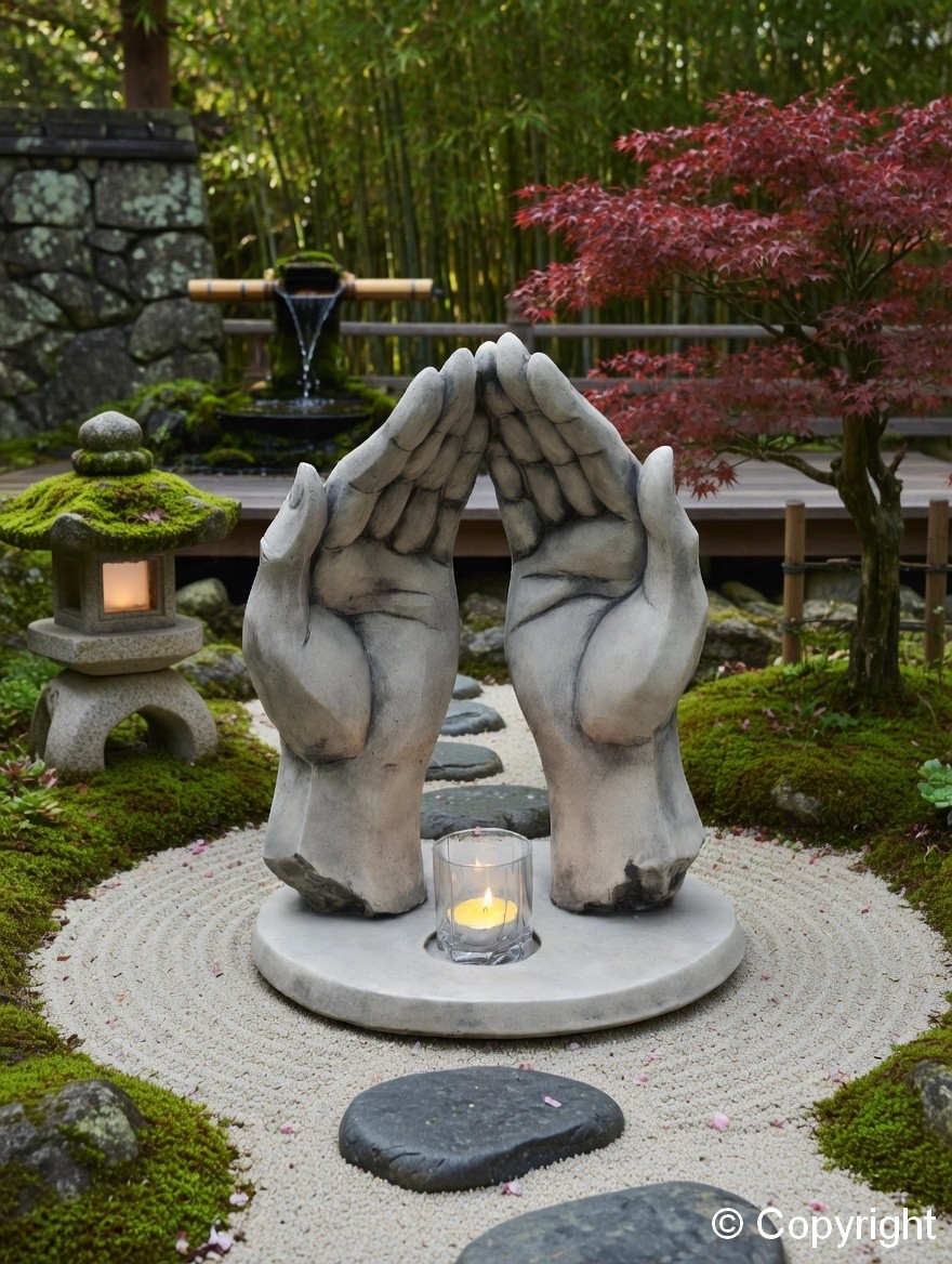 DŁONIE ZE ŚWIECZNIKIEM "SATORI" - obrazek 6