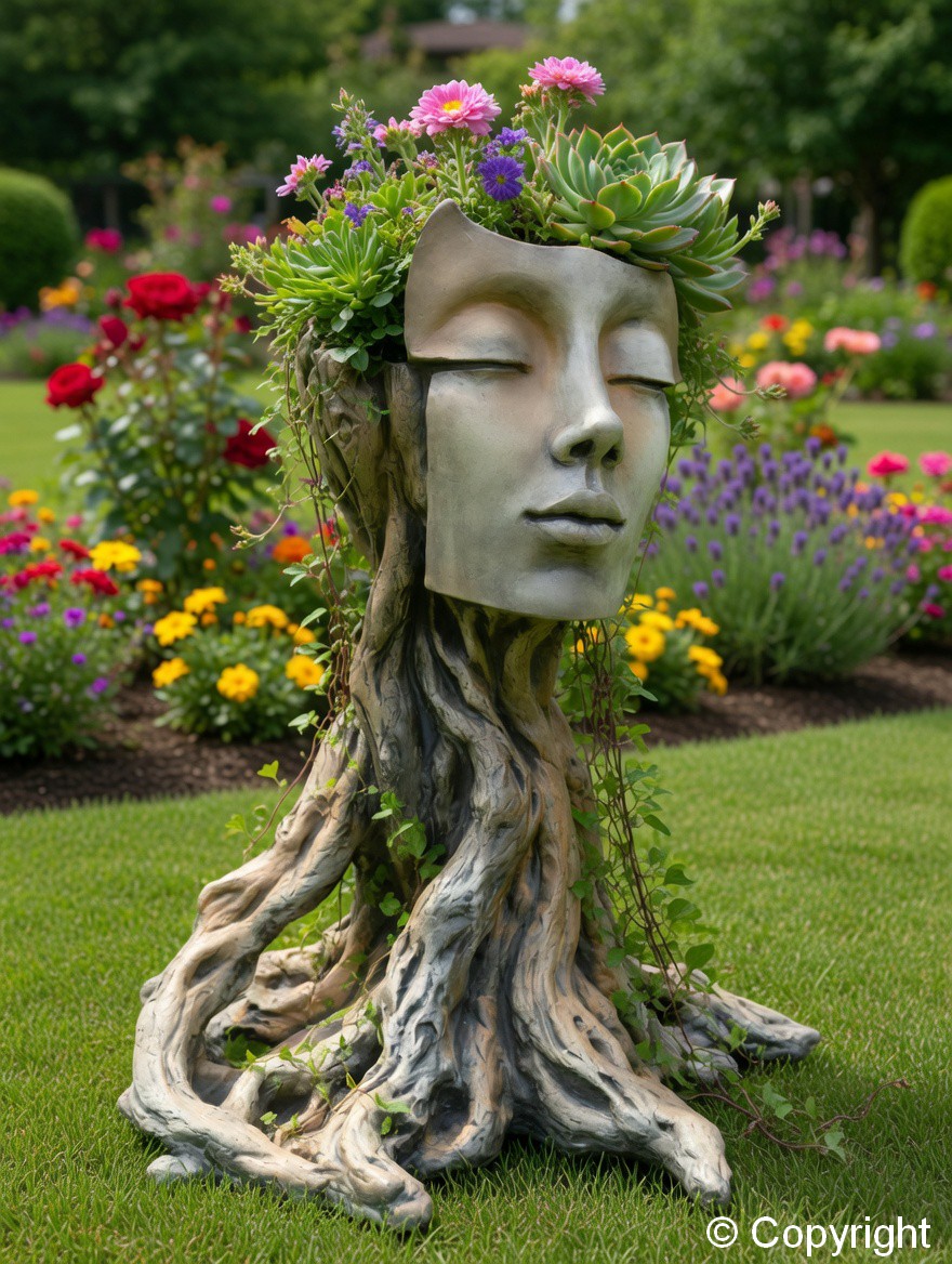 Driada Echo z funkcją donicy (odcień rdzy) - obrazek 3